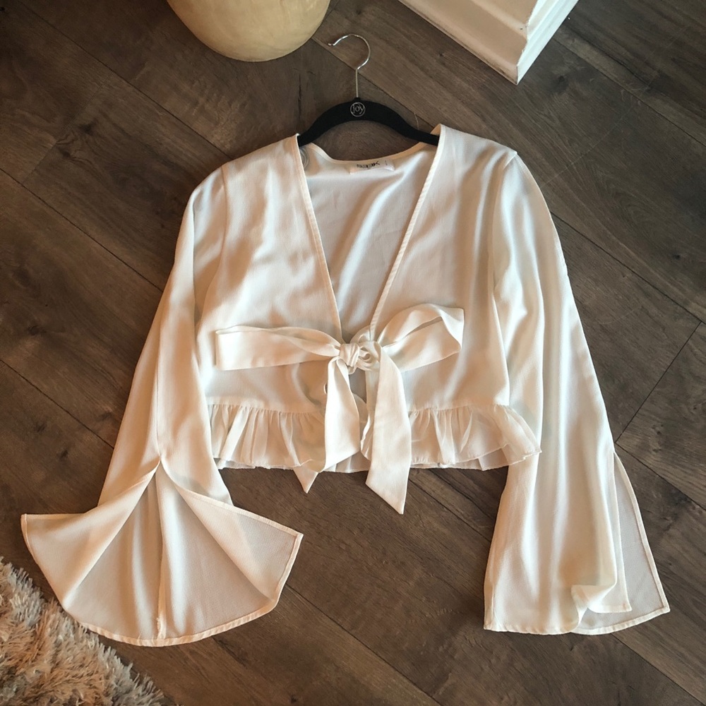 White Crop Blouse